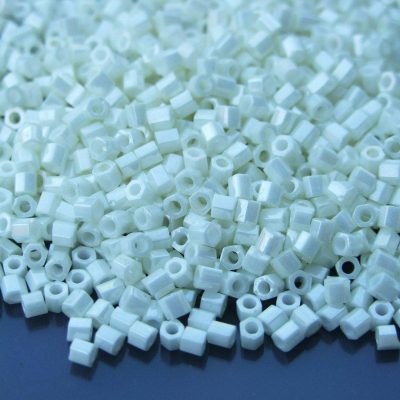 10g 122 Opaque Navajo White Luster Toho Hexagon Seed Beads 8/0 3mm Michael's UK Jewellery