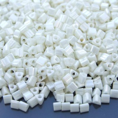 10g 122 Opaque Navajo White Luster Toho Triangle Seed Beads 8/0 3mm Michael's UK Jewellery