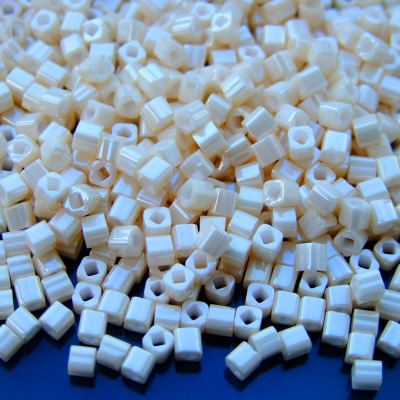 10g 123 Opaque Light Beige Luster Toho Cube Seed Beads 3mm Michael's UK Jewellery