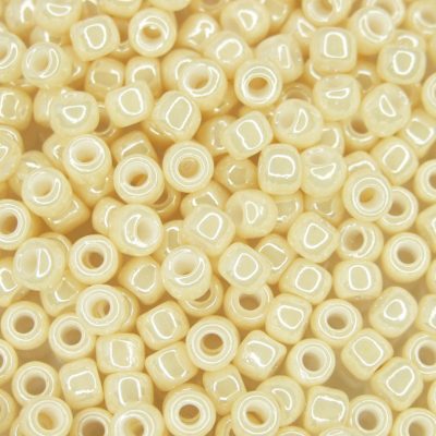 TOHO Seed Beads 123 Opaque Light Beige Luster 3/0 beads mouse