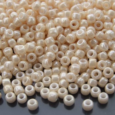 10g 123 Opaque Light Beige Luster Toho Seed Beads 6/0 4mm Michael's UK Jewellery