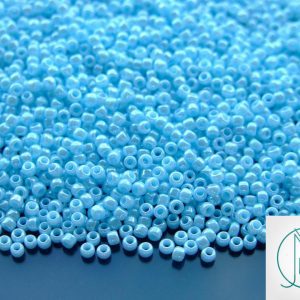 20g TOHO Beads 124 Opaque Pale Blue Luster 11/0 beads mouse