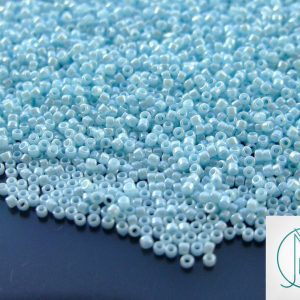 10g 124 Opaque Pale Blue Luster Toho Seed Beads 15/0 1.5mm Michael's UK Jewellery