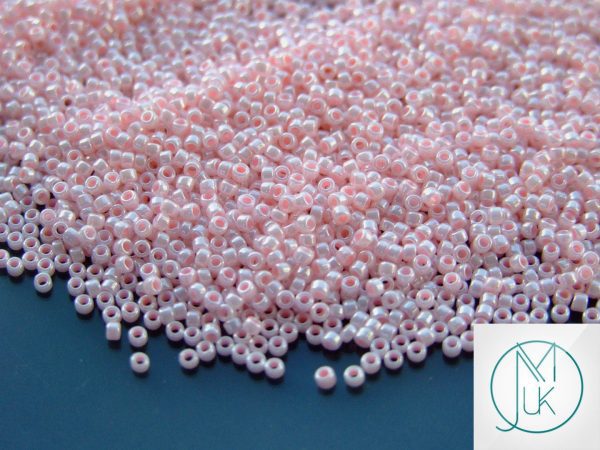 10g 126 Opaque Baby Pink Luster Toho Seed Beads 15/0 1.5mm Michael's UK Jewellery