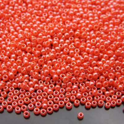 TOHO Seed Beads 129 Opaque Lustered Pumpkin 11/0 beads mouse