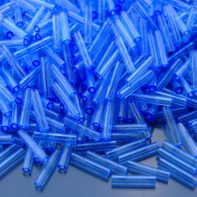 10g 13 Transparent Light Sapphire Toho Bugle Seed Beads 9mm beads mouse