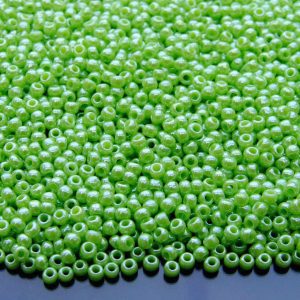20g TOHO Beads 131 Opaque Lustered Sour Apple 11/0 beads mouse
