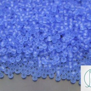10g 13F Transparent Light Sapphire Frosted Toho Seed Beads 11/0 2.2mm Michael's UK Jewellery
