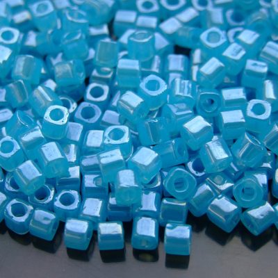 10g 143 Ceylon Aqua Toho Cube Seed Beads 4mm Michael's UK Jewellery