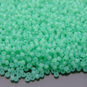 TOHO Seed Beads 144F Ceylon Frosted Celery 11/0 beads mouse