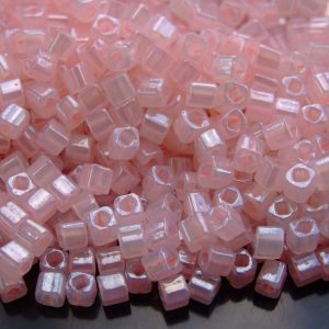 10g 145 Ceylon Innocent Pink Toho Cube Seed Beads 4mm Michael's UK Jewellery