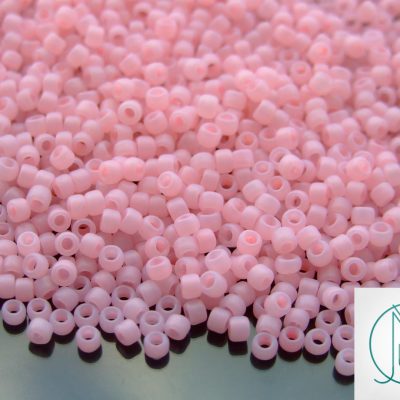 TOHO Seed Beads 145F Ceylon Frosted Innocent Pink 8/0 beads mouse
