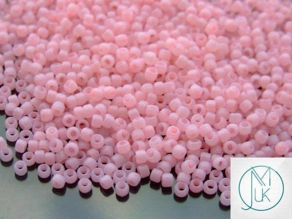 TOHO Seed Beads 145F Ceylon Frosted Innocent Pink 8/0 beads mouse