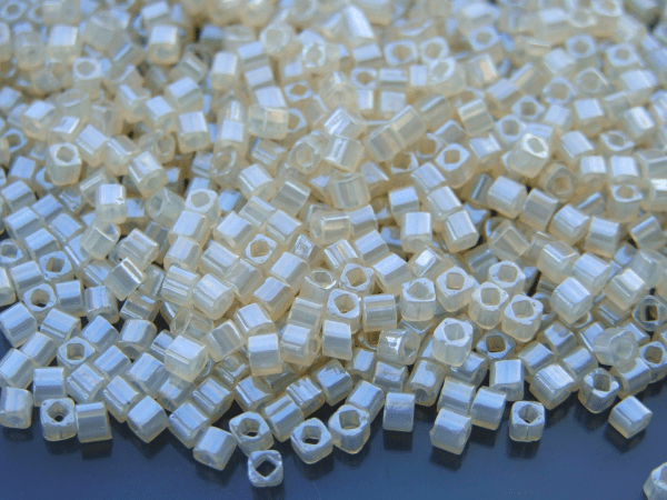 10g 147 Ceylon Light Ivory Toho Cube Seed Beads 3mm Michael's UK Jewellery