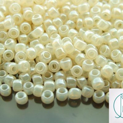 10g 147 Ceylon Light Ivory Toho Seed Beads 6/0 4mm Michael's UK Jewellery