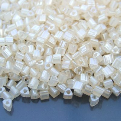 10g 147 Ceylon Light Ivory Toho Triangle Seed Beads 8/0 3mm Michael's UK Jewellery