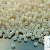 TOHO Seed Beads 147F Ceylon Frosted Light Ivory 8/0 beads mouse