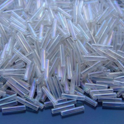 10g 161 Transparent Crystal Rainbow Toho Bugle Seed Beads 9mm Michael's UK Jewellery