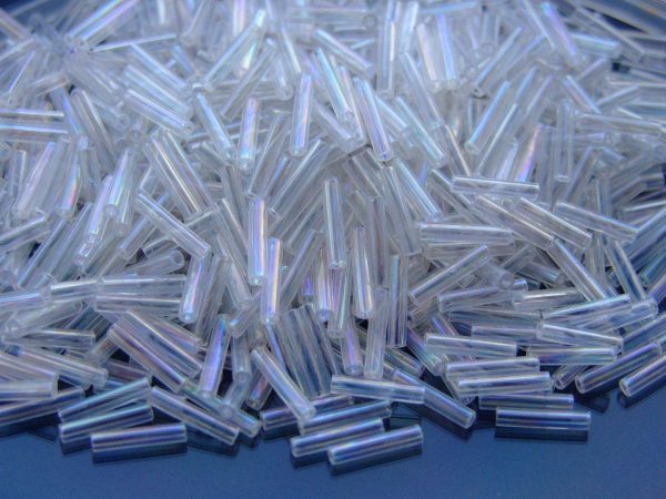 10g 161 Transparent Crystal Rainbow Toho Bugle Seed Beads 9mm Michael's UK Jewellery