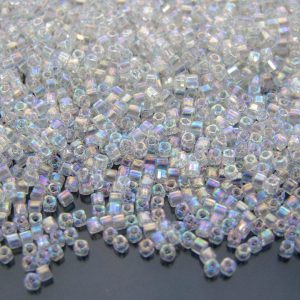 10g 161 Transparent Crystal Rainbow Toho Cube Seed Beads 1.5mm Michael's UK Jewellery