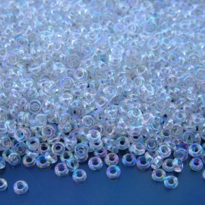 10g 161 Transparent Crystal Rainbow Toho Demi Round Seed Beads 8/0 3mm Michael's UK Jewellery