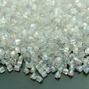 10g 161 Transparent Crystal Rainbow Toho Triangle Seed Beads 11/0 2mm Michael's UK Jewellery