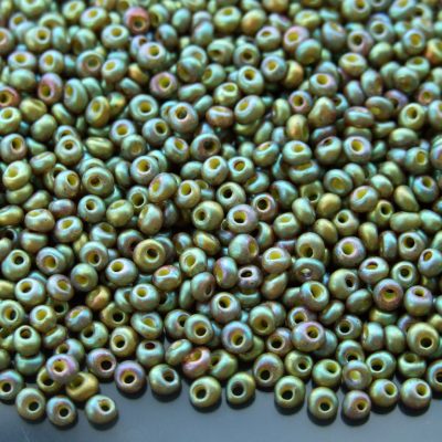 10g 1627 Opaque Rainbow Khaki Toho 3mm Magatama Seed Beads Michael's UK Jewellery