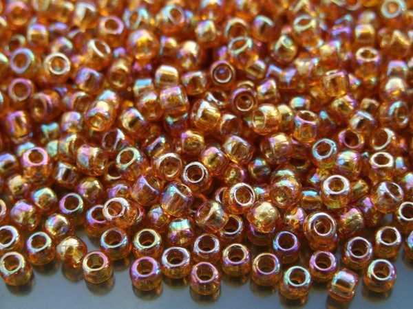 10g 162C Transparent Topaz Rainbow Toho Seed Beads 6/0 4mm Michael's UK Jewellery