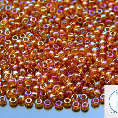 TOHO Seed Beads 162C Transparent Topaz Rainbow 8/0 beads mouse