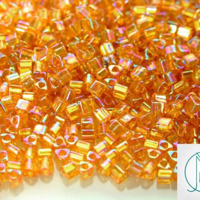 10g 162C Transparent Topaz Rainbow Toho Triangle Seed Beads 8/0 3mm Michael's UK Jewellery
