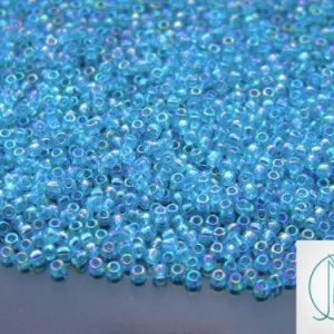 20g TOHO Beads 163 Transparent Aquamarine Rainbow 11/0 beads mouse