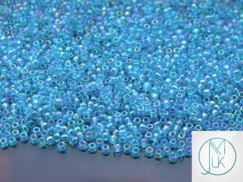 20g TOHO Beads 163 Transparent Aquamarine Rainbow 11/0 beads mouse