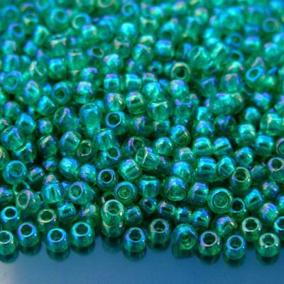10g 164B Transparent Rainbow Dark Peridot Toho Seed Beads Size 6/0 4mm Michael's UK Jewellery