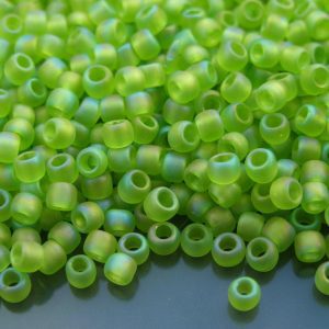 10g 164F Transparent Rainbow Frosted Lime Green Toho Seed Beads 6/0 4mm Michael's UK Jewellery