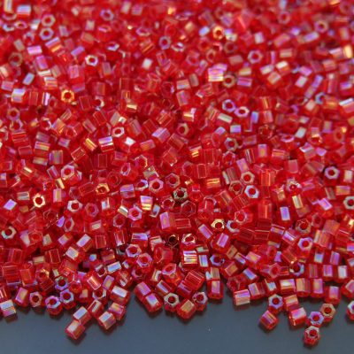 10g 165B Transparent Siam Ruby Rainbow Toho Hexagon Seed Beads 11/0 2mm Michael's UK Jewellery