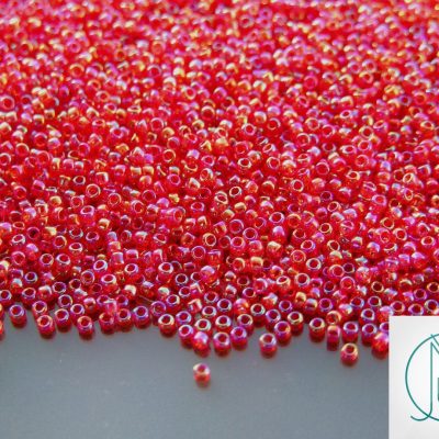 10g 165C Transparent Ruby Rainbow Toho Seed Beads 15/0 1.5mm Michael's UK Jewellery