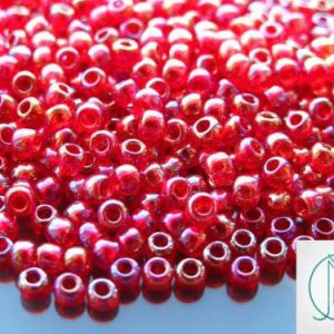 10g 165C Transparent Ruby Rainbow Toho Seed Beads 6/0 4mm Michael's UK Jewellery