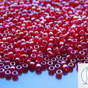 10g 165C Transparent Ruby Rainbow Toho Seed Beads 8/0 3mm Michael's UK Jewellery
