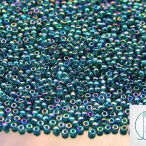 20g TOHO Beads 167BD Transparent Teal Rainbow 11/0 beads mouse