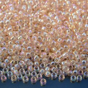 10g 169 Transparent Rosaline Rainbow Toho Seed Beads 8/0 3mm Michael's UK Jewellery