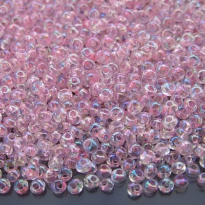 10g 171D Transparent Rainbow Ballerina Pink Toho 3mm Magatama Seed Beads Michael's UK Jewellery
