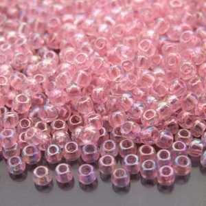 10g 171D Transparent Rainbow Ballerina Pink Toho Seed Beads 6/0 4mm Michael's UK Jewellery