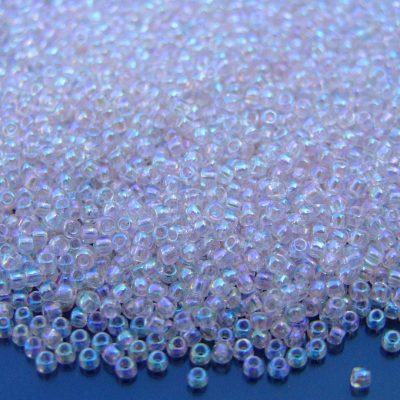 TOHO Seed Beads 171L Transparent Rainbow Light Ballerina Pink 11/0 beads mouse