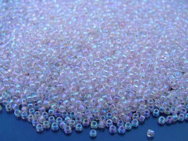 TOHO Seed Beads 171L Transparent Rainbow Light Ballerina Pink 11/0 beads mouse