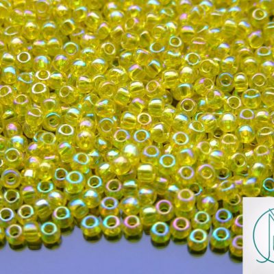 TOHO Seed Beads 175 Transparent Lemon Rainbow 8/0 beads mouse