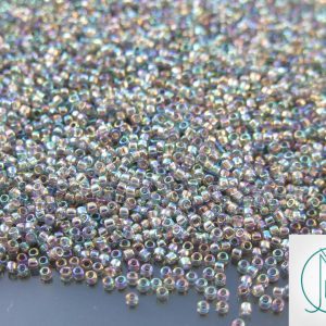 10g 176 Transparent Black Diamond Rainbow Toho Seed Beads 15/0 1.5mm Michael's UK Jewellery