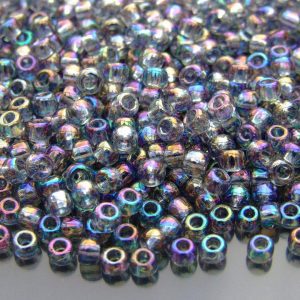 10g 176 Transparent Black Diamond Rainbow Toho Seed Beads Size 6/0 4mm Michael's UK Jewellery
