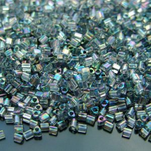10g 176 Transparent Black Diamond Rainbow Toho Triangle Seed Beads 11/0 2mm Michael's UK Jewellery