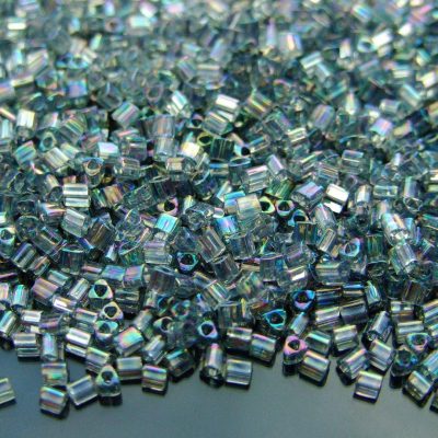 10g TOHO Beads Triangle 176 Transparent Black Diamond Rainbow 11/0 beads mouse