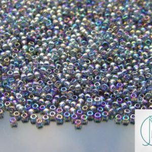 20g TOHO Beads 176 Transparent Black Diamond Rainbow 11/0 beads mouse